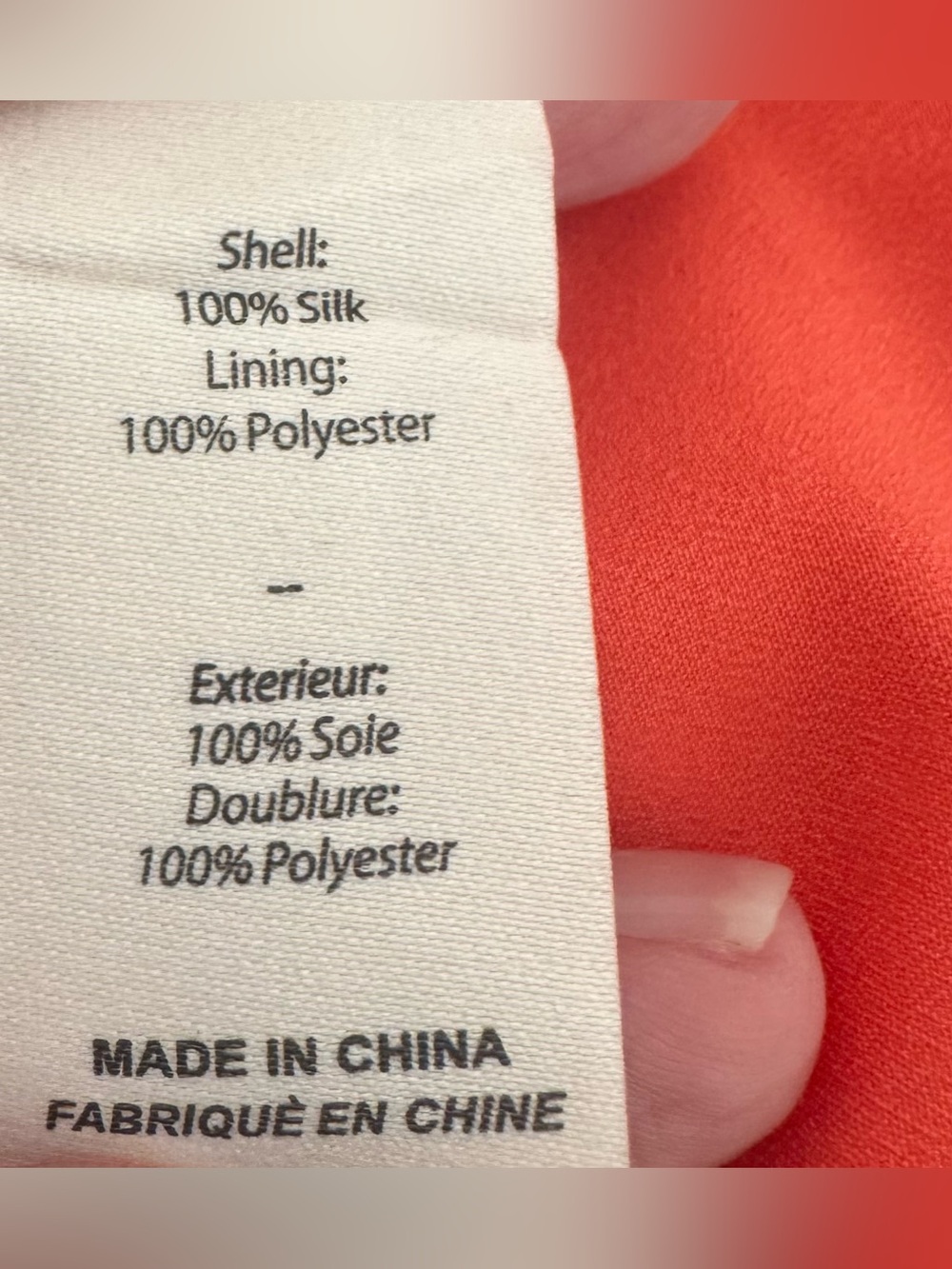 Cinq a Sept One Sleeve Silk Top Neon Coral Asymmetrical Hem Twist Front NWT Med - Picture 12 of 12